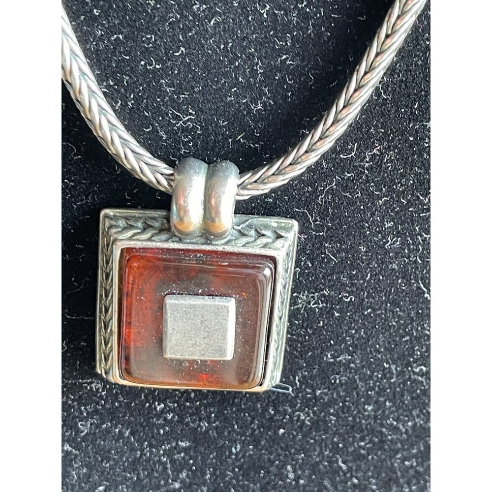 Ben-Amun Square Gemstone Pendant Necklace